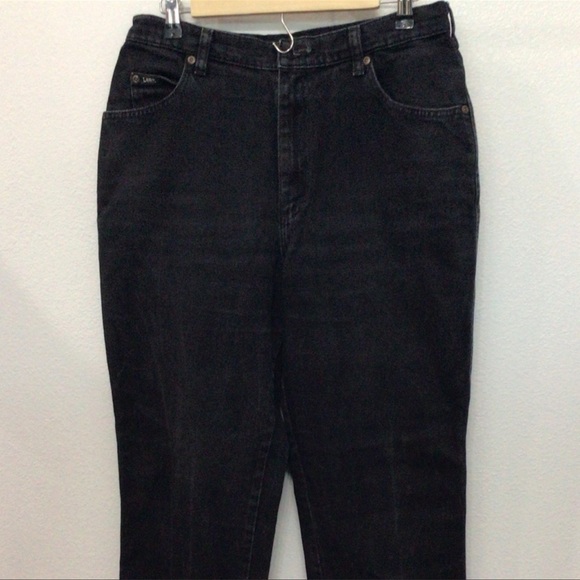 Y2K Vintage Lee High Rise Black Straight Leg Jeans - Picture 4 of 4